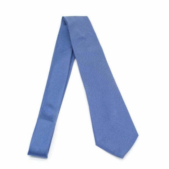 Calvin Klein Blue Woven Check Skinny Silk Tie - Picture 6 of 6